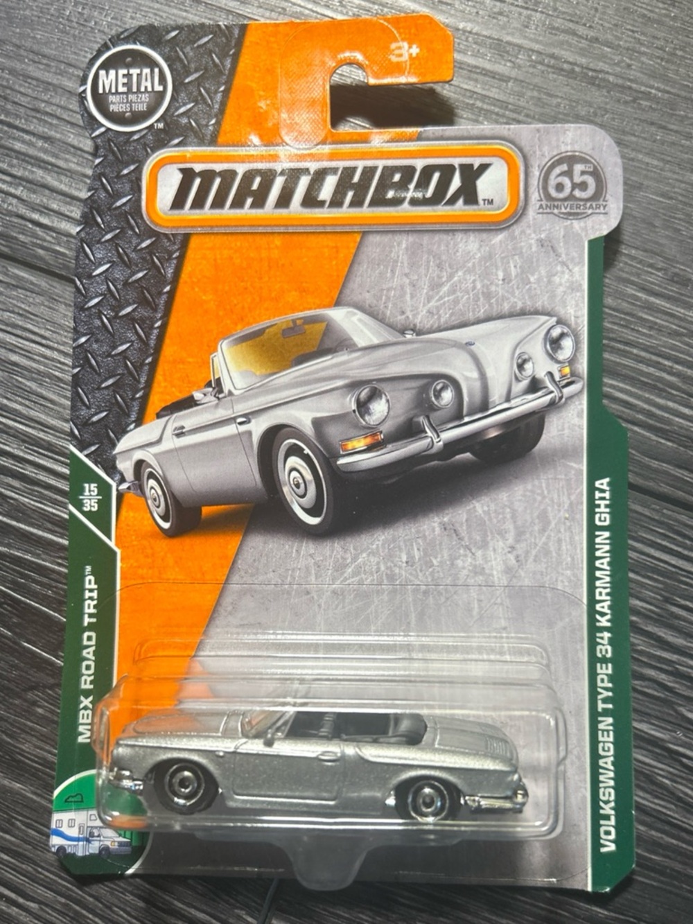 Matchbox Silver Volkswagen Karmann Ghia Die-Cast Car